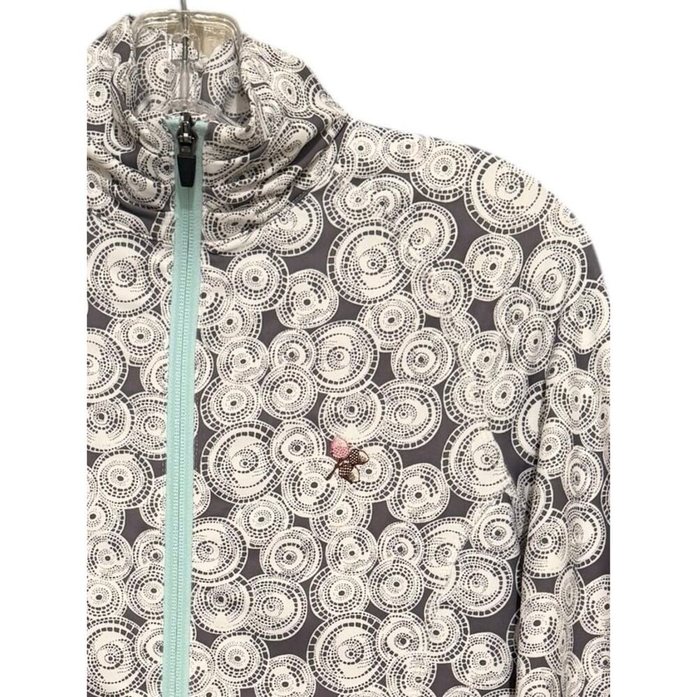 Peter Millar E4 Performance Full Zip Jacket Gray Small Golf Running Travel - Picture 4 of 6